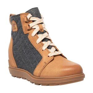 SOREL Evie II Wedge Bootie, Velvet Tan Size Women 7.5 M NEW With Box